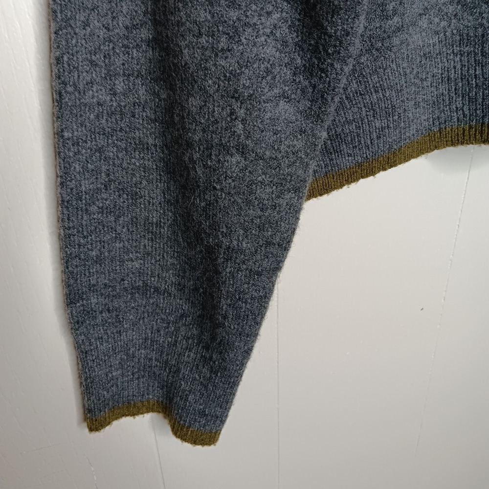 Natural Life Intarsia Icon Sweater M Charcoal Daisy Boxy Pullover Crew Neck Cozy - Picture 7 of 10